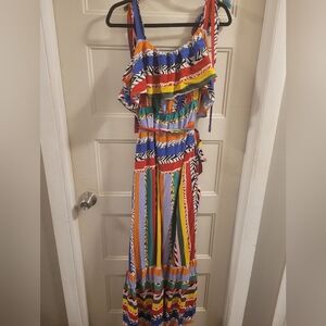 Eloquii patchwork african like print sundress